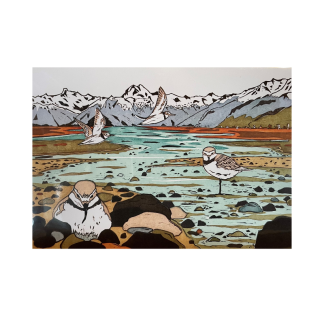 Card - Ngutuparore Wrybill of Aoraki Mt Cook