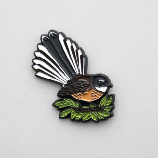 Enamel Pin - Pīwakawaka