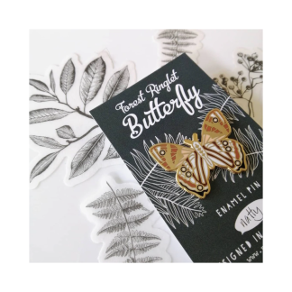 Enamel Pin - Forest Ringlet Butterfly
