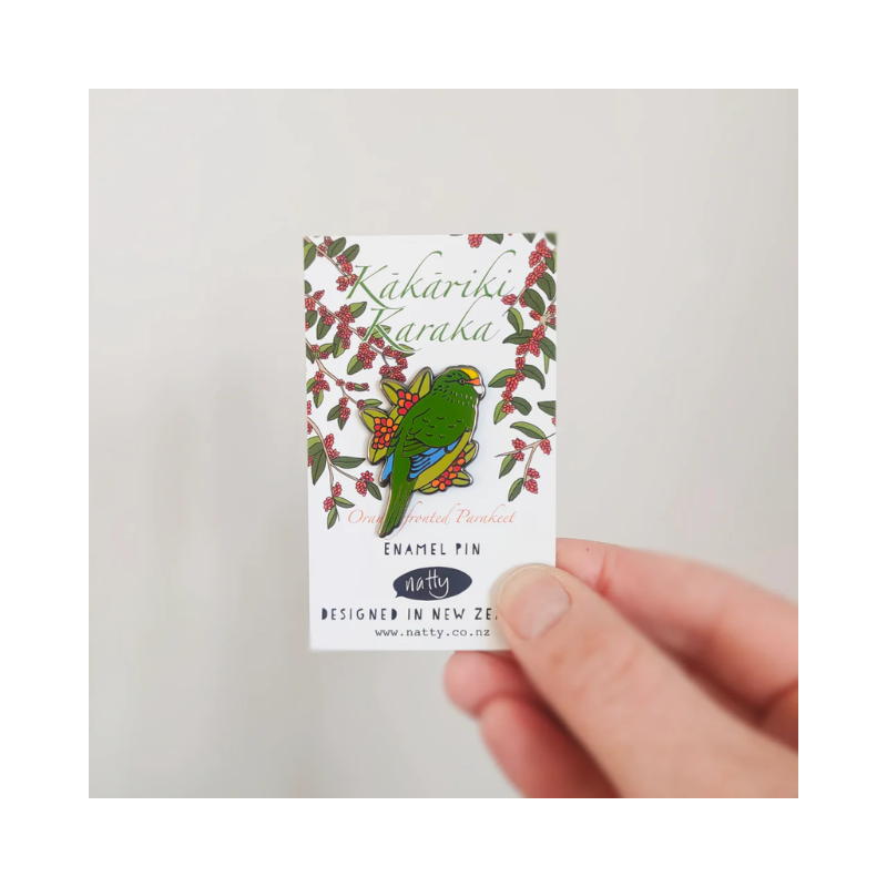 Enamel Pin - Kākāriki karaka