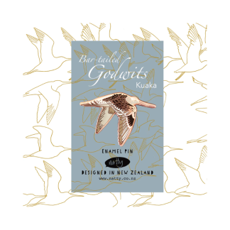 Enamel Pin - Kuaka Bar-tailed Godwit