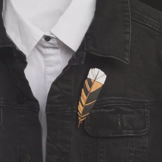Brooch - Huia Feather