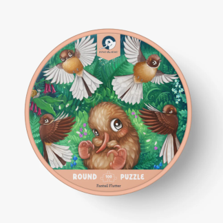 Jigsaw Puzzle Fantail Flurry - Round 100 pieces