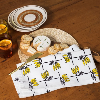 Tea towel - Ali Davies - Kowhai Weave - Image 2
