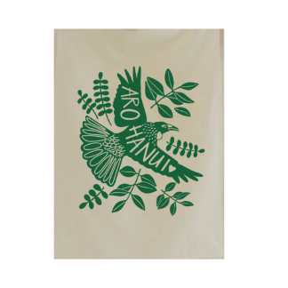 Tea Towel - Arohanui Green