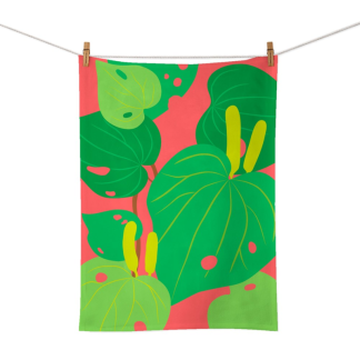 Tea Towel - Bright Kawakawa