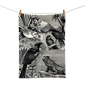 Tea Towel NZ Stamp