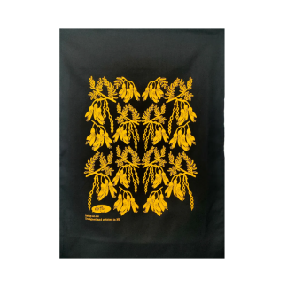 Tea Towel - Kōwhai Black