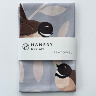 Tea Towel - Hansby - Pīwakawaka