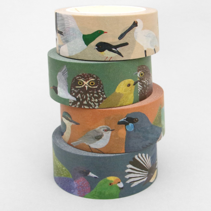 Washi Tape - Native Birds - Blue/Orange - Image 2