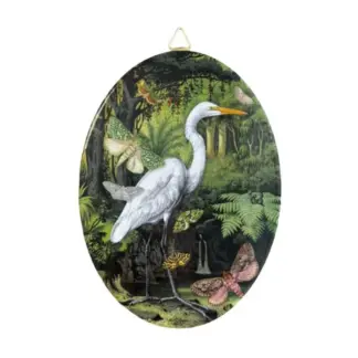 Ceramic art tile - Kōtuku - Wolfkamp