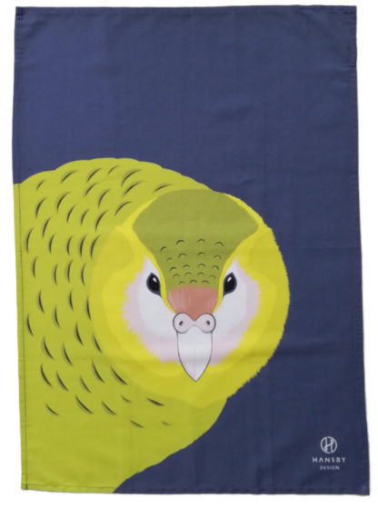 Native NZ Bird Tea Towel Kakapo
