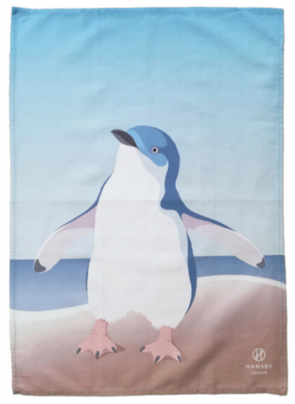 Native NZ Bird Tea Towel Penguin